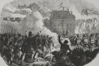 Hungarians seize Buda, Hungarian Revolution of 1848, (15 March 1848-4 October 1849), 1856.  Creator: Unknown.