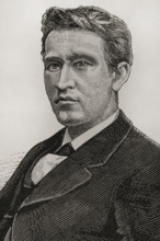 Portrait of Thomas Alva Edison, (1847-1931), American inventor, 1878. Portrait. Creators: Tomás Carlos Capuz, Unknown.