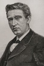 Portrait of Thomas Alva Edison, (1847-1931), American inventor, 1878. Portrait.  Creators: Tomás Carlos Capuz, Unknown.