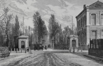 Entrance to the zoo, Amsterdam, Netherlands, 1883. Creator: Unknown.