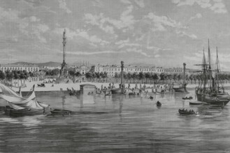Improvements of the city, Barcelona, Catalonia, Spain, 1883.  Creators: José Riudavets, Eugenio Vela.