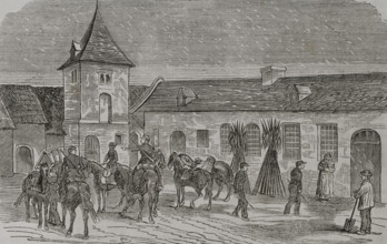 Franco-Prussian War (1870-1871); French Army - General Faidherbe's headquarters at Boisleux, 1870.  Creator: Unknown.