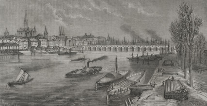 General view of the city, Bordeaux, France, 1870.  Creator: Fernando Miranda.