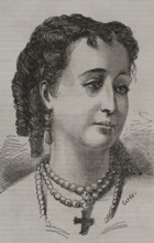 Eugénie de Montijo, Empress consort of the French (1853-70) as wife of Napoleon III (1808-73), 1870. Creator: Tomás Carlos Capuz.