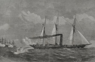 Franco-Prussian War (1870-1871): Engagement of the "Grille" with French warships, 1870. Creator: Tomás Carlos Capuz.