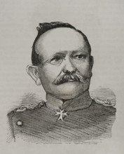 Eduard von Fransecky (Eduard Friedrich Karl von Fransecky) (1807-1890), Prussian general, 1870.  Creator: Unknown.