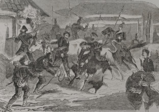 Franco-Prussian War (1870-1871): Prussian soldiers in search of food, 1870. Creator: Unknown.