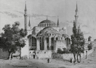 Hagia Sophia, Constantinople, (now Istanbul), Ottoman Empire era, Turkey, 1883.  Creator: Bernardo Rico.