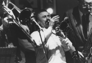Shorty Rogers, Bill Watrous and Bob Cooper, Ronnie Scott's, c1982. Creator: Brian Foskett.