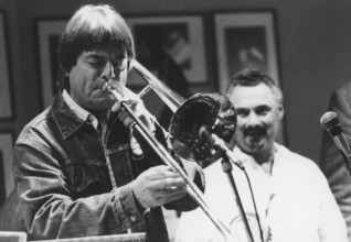 Bill Watrous, Shorty Rogers, Stan Kenton Band, Ronnie Scott's, c1982. Creator: Brian Foskett.