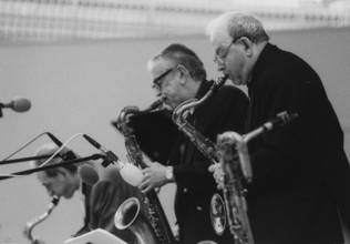 Bob Wilber, Bobby Wellins, John Barnes, Cleethorpes Jazz Festival, 2007. Creator: Brian Foskett.
