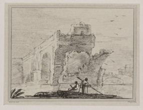 Ponte Rotto, Rome, late 18th-early 19th century. Creator: John Whessell.
