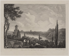 View on the Tiber with Rome in the Distance, 19th century. Creator: Thomas Hastings.