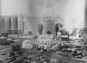 Rhymney ironworks, Mid-Glamorgan, South Wales, 1870s. Creator: Alfred Freke.