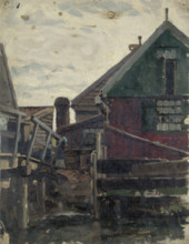 Study of wooden houses (Holland), mid-late 1870s. Creator: George Clausen.