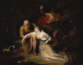 Dorinda, wounded by Silvio is sustained by Linco, 1802. Creator: Samuel Woodforde.