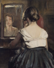 Girl at the Mirror, 1928. Creator: David Muirhead.