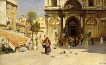 Il Campo SS Giovanni e Paolo, Venice, 1895. Creator: Henry Woods.