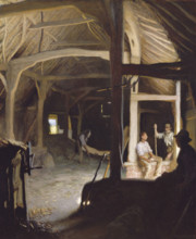 Interior of an Old Barn, 1908. Creator: George Clausen.
