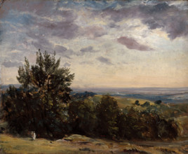 Landscape Study: Hampstead looking West, 1821. Creator: John Constable.