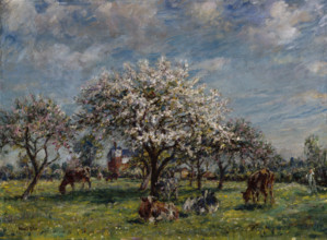An Orchard in the Spring, c1920. Creator: Mark Fisher.