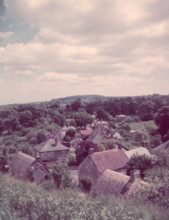 Godshill from the churchyard, Isle of Wight, c1955. Creator: Arthur Charles Kirby Ware.