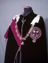 The insignia and robes of The Order of the Garter, 1953.  Creator: Arthur Charles Kirby Ware.