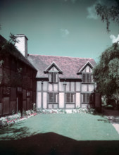 Harvard House and the Talbot Inn, High Street, Stratford-on-Avon, Warwickshire, c1955.  Creator: Arthur Charles Kirby Ware.