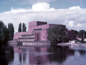 Memorial Theatre, Stratford-upon-Avon, Warwickshire, c1955.  Creator: Arthur Charles Kirby Ware.