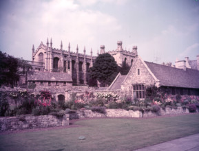 Christ Church and its chapel from the War Memorial Gardens, Oxford, c1955.  The Cathedral Church Creator: Arthur Charles Kirby Ware.