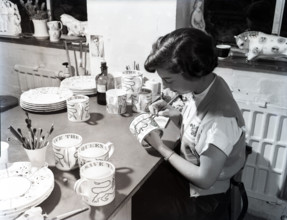 Wedgwood pottery production, Staffordshire, c1953. Creator: Arthur Charles Kirby Ware.