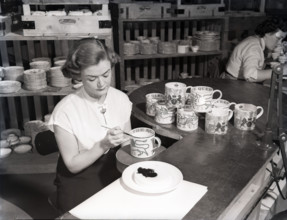 Wedgwood pottery production, Staffordshire, c1953. Creator: Arthur Charles Kirby Ware.