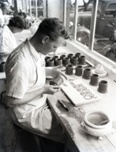 Wedgwood pottery production, Staffordshire, c1953. Creator: Arthur Charles Kirby Ware.