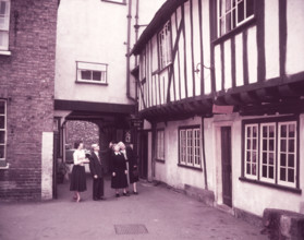 Yard of the Blue Boar, Maldon, Essex, c1955.  Creator: Arthur Charles Kirby Ware.