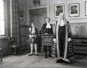 Gavin Simonds, Lord Chancellor, Palace of Westminster, c1953. Creator: Arthur Charles Kirby Ware.