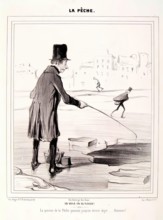 La Pêche. En Voilà un de Plaisir!, 1841 Creator: Honore Daumier.