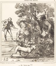 Ne tirez pas!!!, 1865. Creator: Honore Daumier.