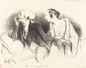Henri!... vous me jugez bien mal!..., 1838. Creator: Honore Daumier.