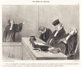 Oui, on veut dépouiller cet orphelin..., 1845. Creator: Honore Daumier.