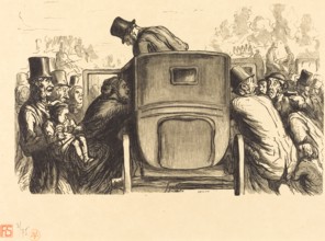 À l'Exposition Universelle: L'Étranger trouve toutes les facilités désirables..., 1867. Creator: Julien Antoine Peulot.