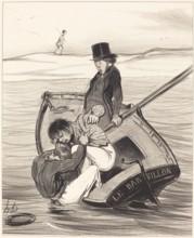 Une Révolte à Bord, 1843. Creator: Honore Daumier.