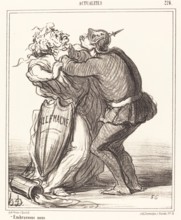 Embrassons nous, 1867. Creator: Honore Daumier.