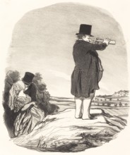 - Dis donc ma femme, c'est singulier... je ne vois rien!, 1845. Creator: Honore Daumier.