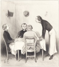Carotte du restaurant, 1844. Creator: Honore Daumier.