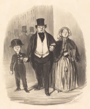 Un Jeune homme qui est l'espoir... de la famille Badinguet, 1846. Creator: Honore Daumier.