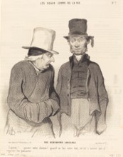 Une rencontre agréable, 1844. Creator: Honore Daumier.