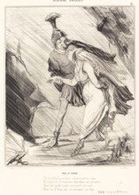 Enée et Didon, 1842. Creator: Honore Daumier.