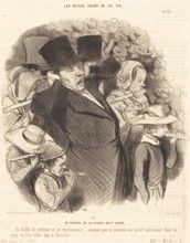Le retour de la foire de St. Cloud, 1845.  Creator: Honore Daumier.