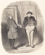 Pourriez-vous me dire ce qui vous empêche de payer votre billet?... , 1858. Creator: Honore Daumier.