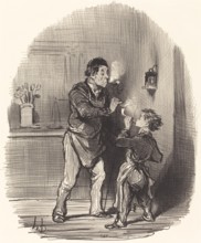 Le chiffonnier philosophe, 1847. Creator: Honore Daumier.